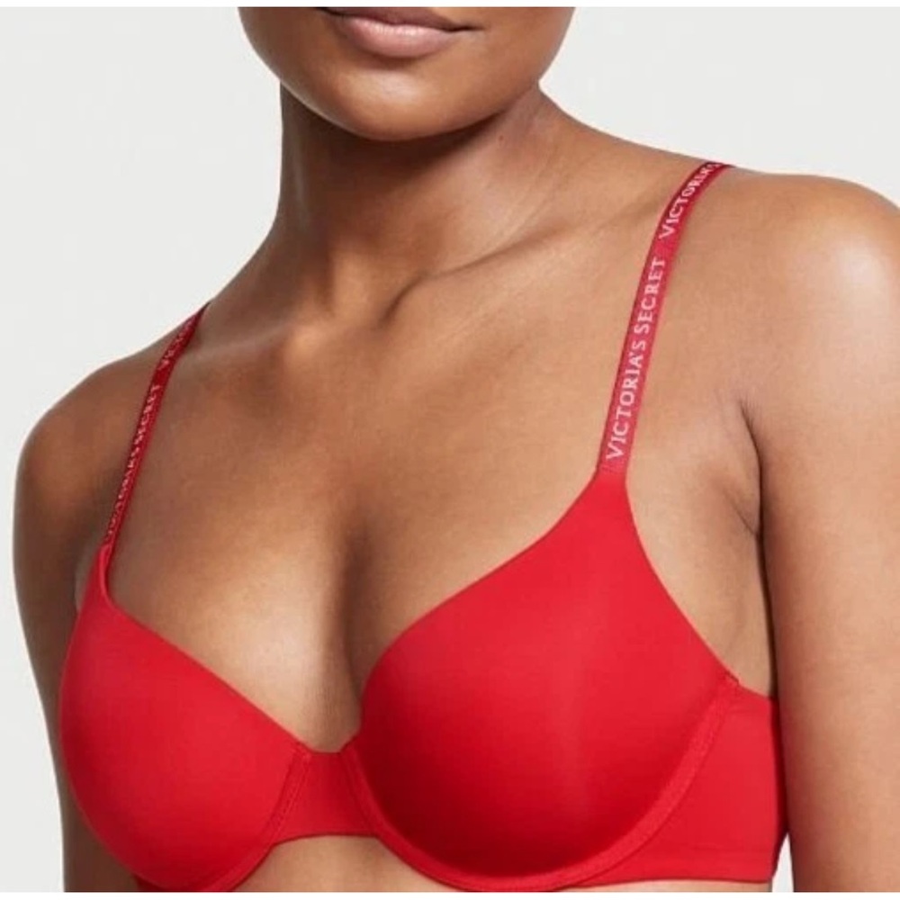Victoria's Secret Red, Burgundy and Striped Periwinkle Bras, Size 38D